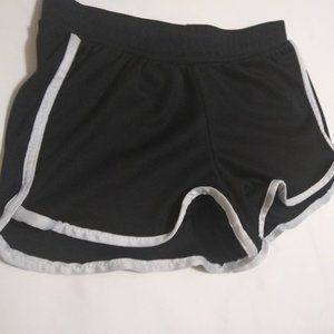 Derek Heart Black Athletic White Stripes Track Shorts